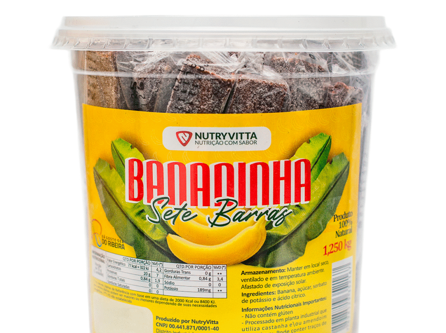 BANANINHA SETE BARRAS - com açúcar