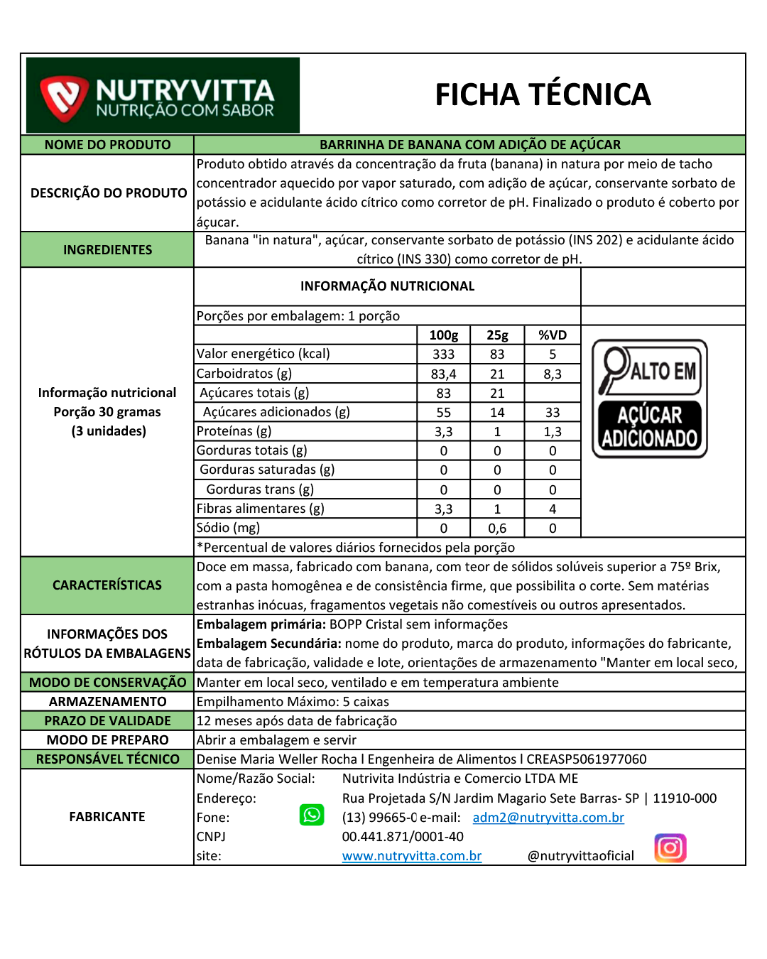 BANANINHA SETE BARRAS - com açúcar - Imagem 2